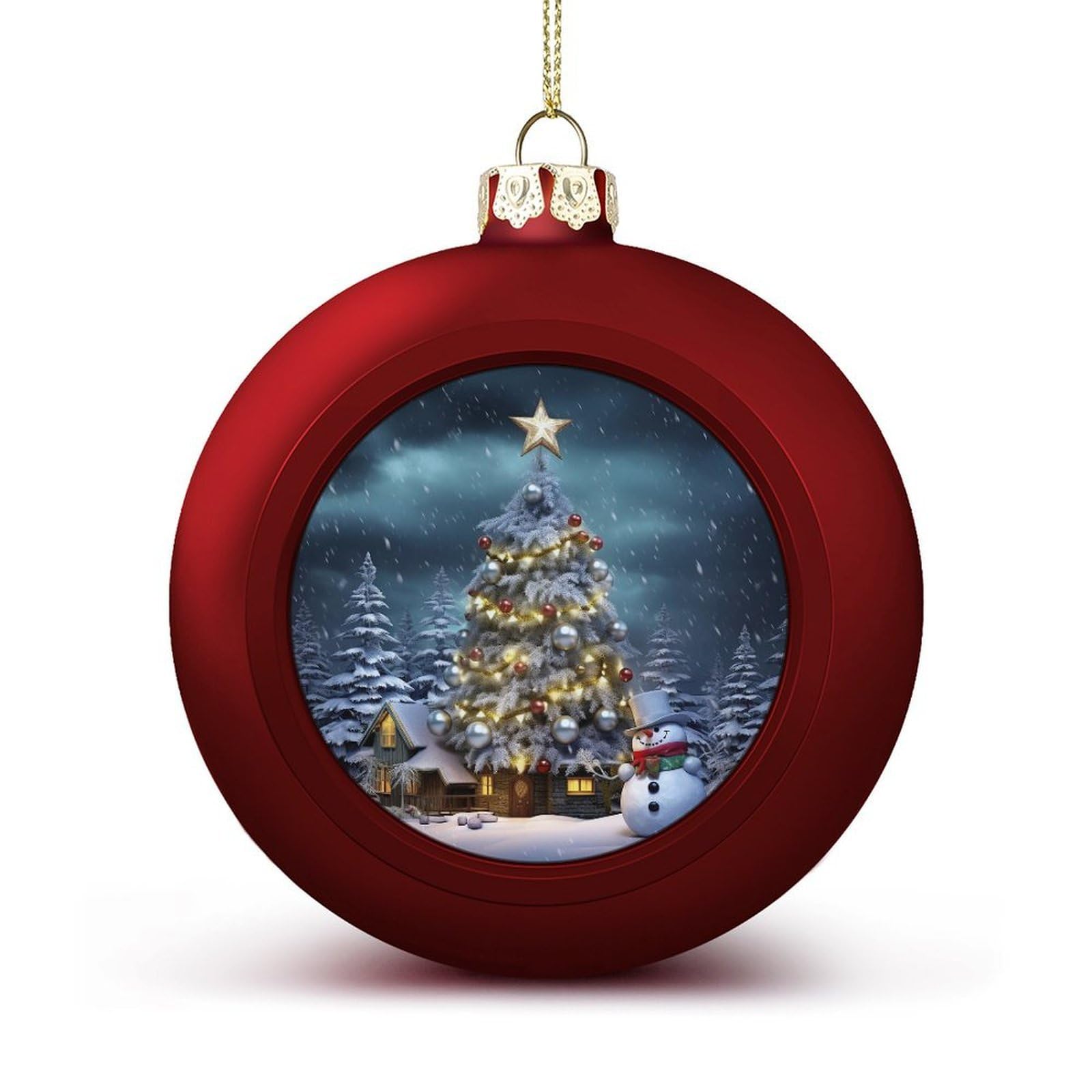 Christmas Tree Christmas Balls Ornaments for Xmas Christmas Tree 1.6" Hanging Shatterproof Xmas Balls Hanging Decor Pendants for Holiday Party Outdoor Indoor DIY Craft Supplies