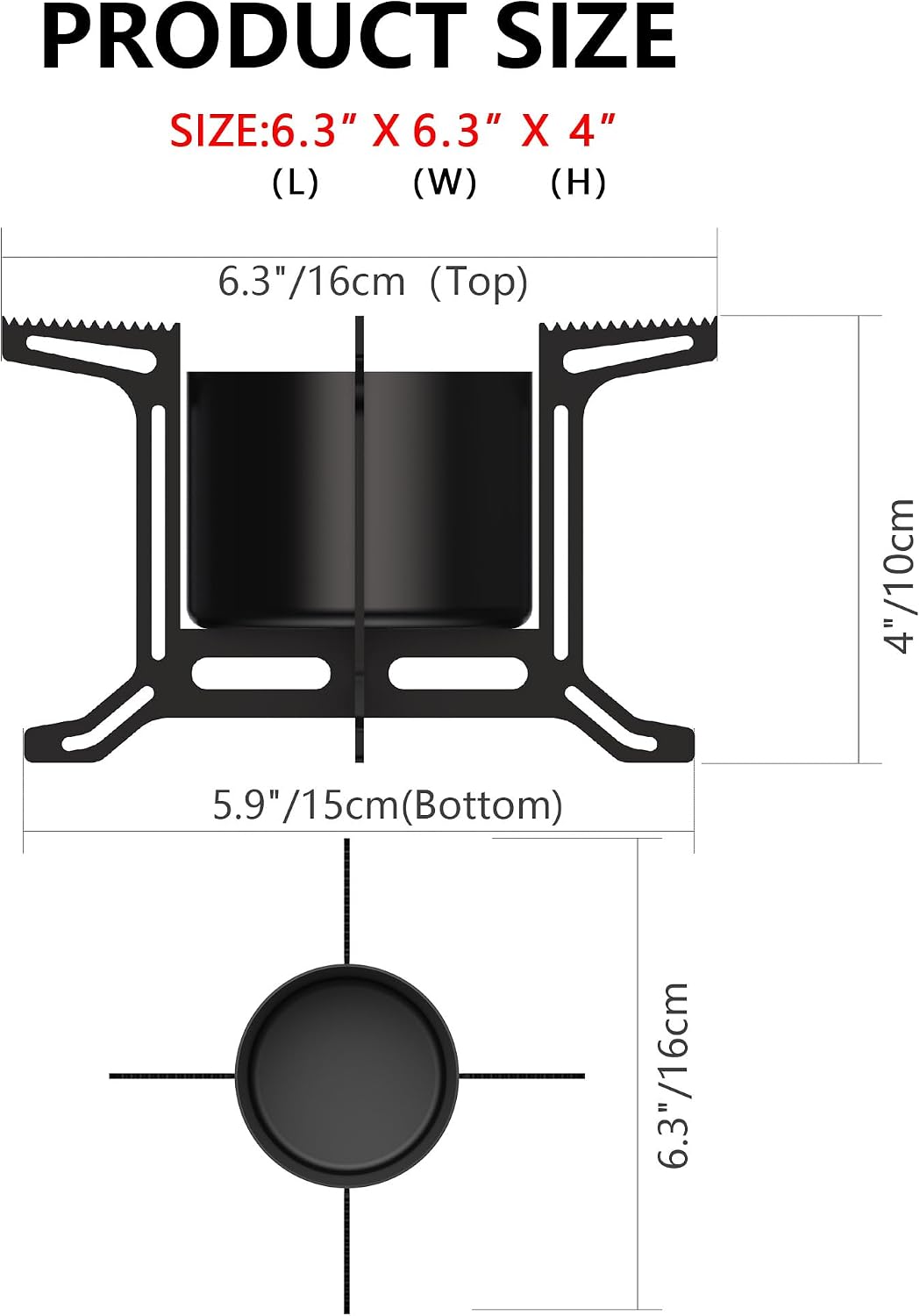Portable Outdoor Mini Alcohol Camping Stove, Backpacking Stove | Carbon steel material, ultra-light camping stove, suitable for outdoor camping, hiking, backpacking and picnics.