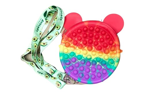Jumbura Pop It Purse, Pop Fidget Toy Shoulder Bag, Crossbody Bag for Kids, Pop It Bag for Girls,Stress Relief Toys Pop Bag - Pack of 1 - Multicolor