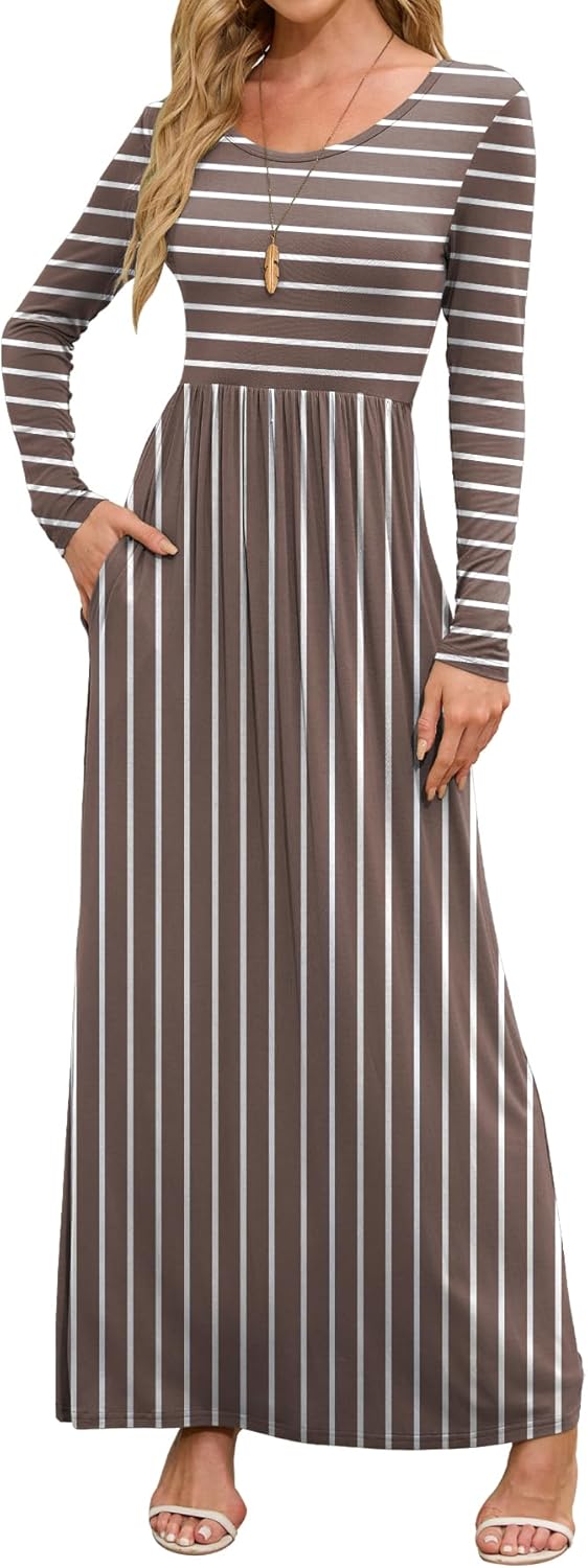 DEARCASE Women's Maxi Dress with Pockets