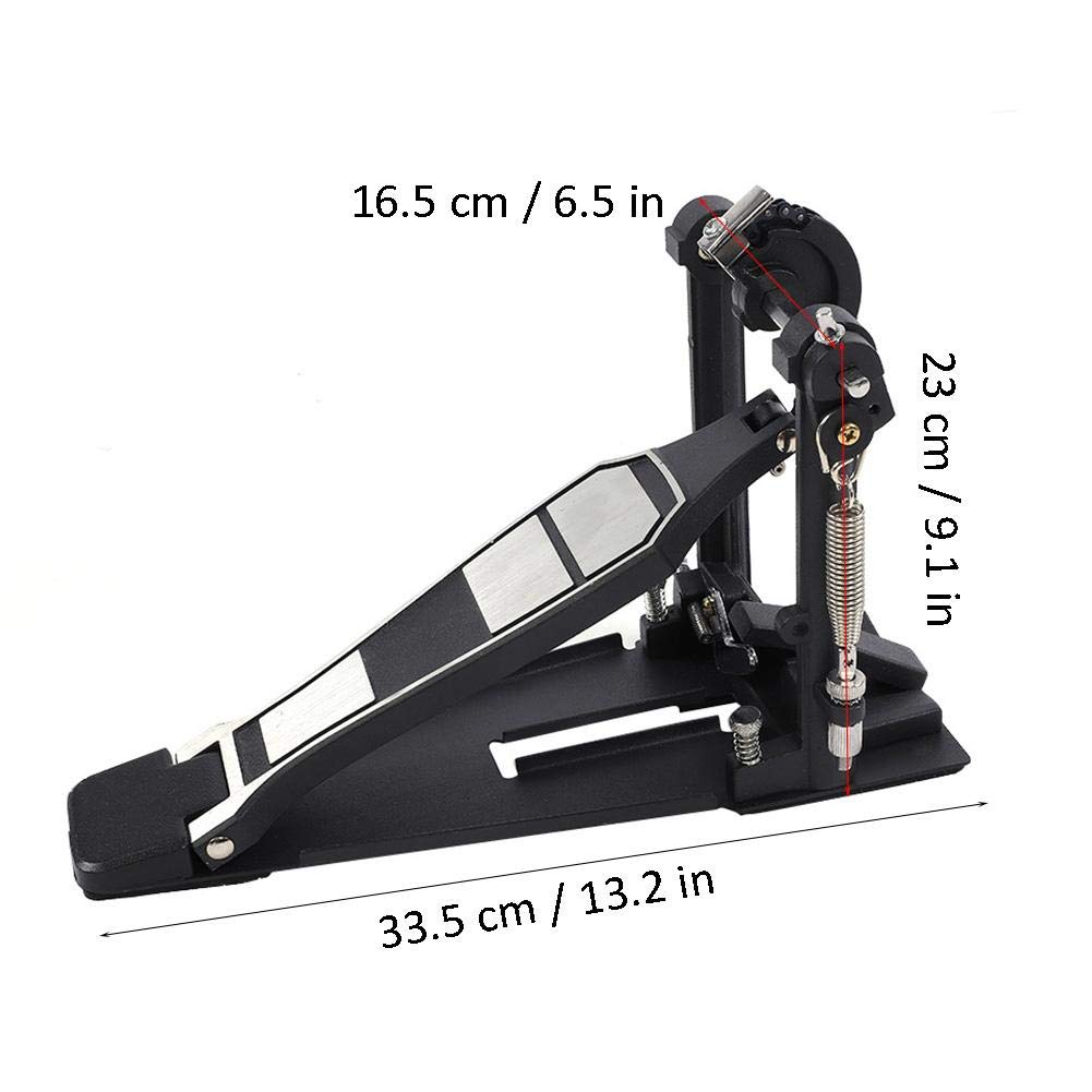 Bassdrum Pedal, Aluminium Legierung Doppelbass Pedal Dual Foot Kick Pedal Bass Drum Kick Fußpedal Percussion Drum Zubehör