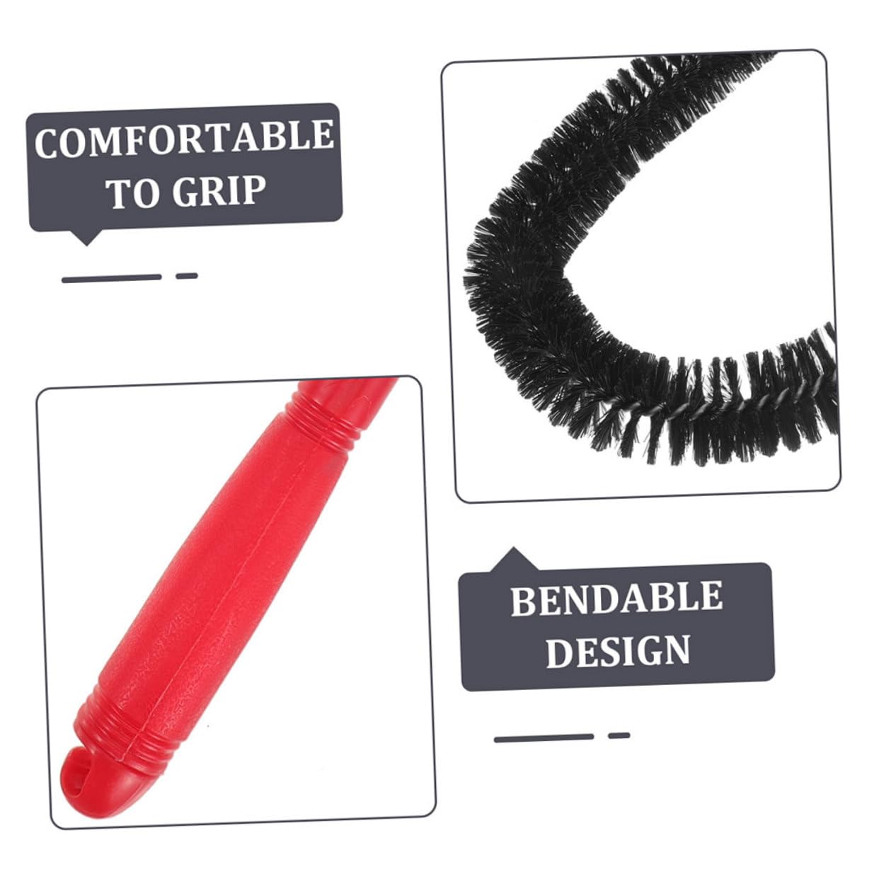 Cabilock 4 Set Spazzola Per La Pulizia Spazzole Spolverini Per La Pulizia Estensibili Pennello Pulizia Spazzola Flessibile Con Manico Più Lungo Pennello Pulitore Flessibile Nylon 2 Pezzi*4