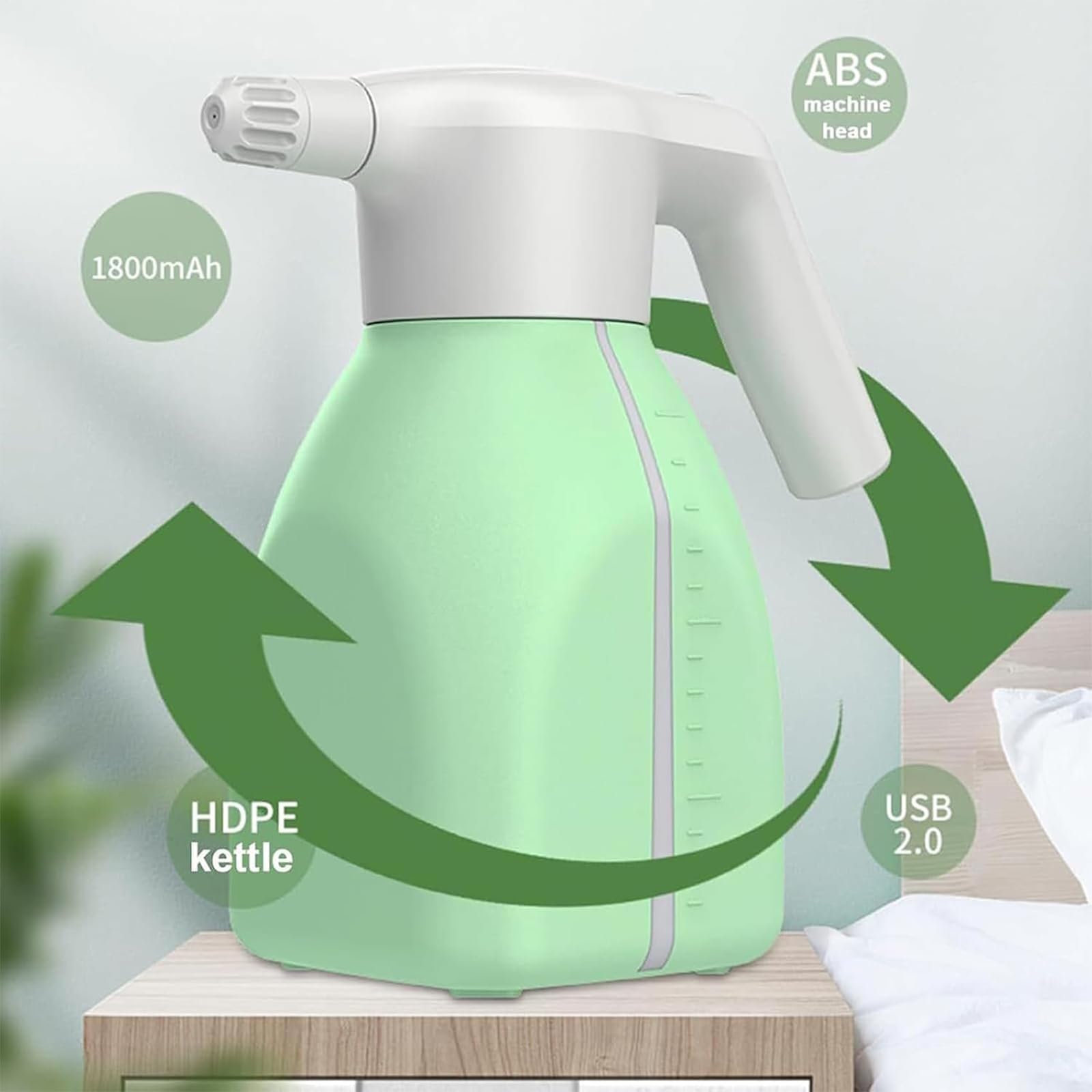 Spruzzatore Automatico Dell'annaffiatoio, Dispositivi Irrigazione dello Spruzzatore Pressione Piante All'aperto Dell'interno, capacità: 1,5L/nenenebc modalità Spruzzatura Regolabile
