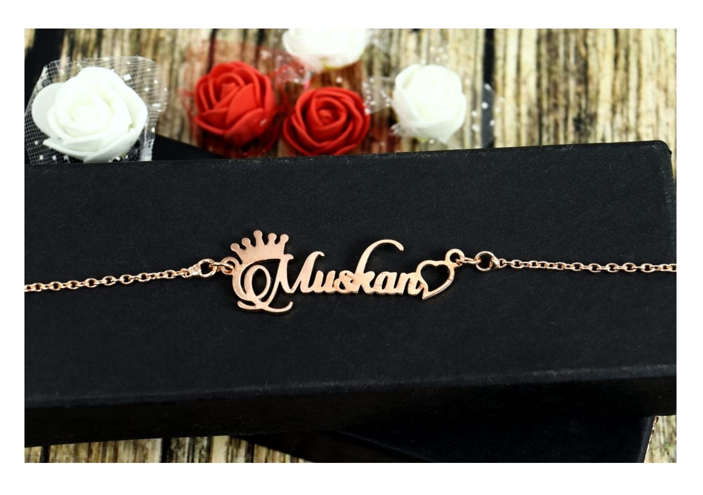 YAM ARTS CUSTOMIZED/Name Necklac Rose Gold Custom Necklace with heart/Keychain With Ur name Or Love One Name With 24k Rose Gold Plating And lazer Engraved Finish (B09TYV275M) Amazon Price History, Amazon Price Tracker