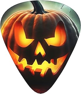 Halloween Pumpkin Guitar Picks 12 Pack Bass Picks with Organizer Box Guitar Plectrum Includes Thin Medium Heavy Guitar Picks Ukulele Picks for Bass Acoustic Electric Guitars