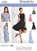 Simplicity 1195 Womens Evening, Special Occasion, and Cocktail Dress Sewing Pattern, Sizes