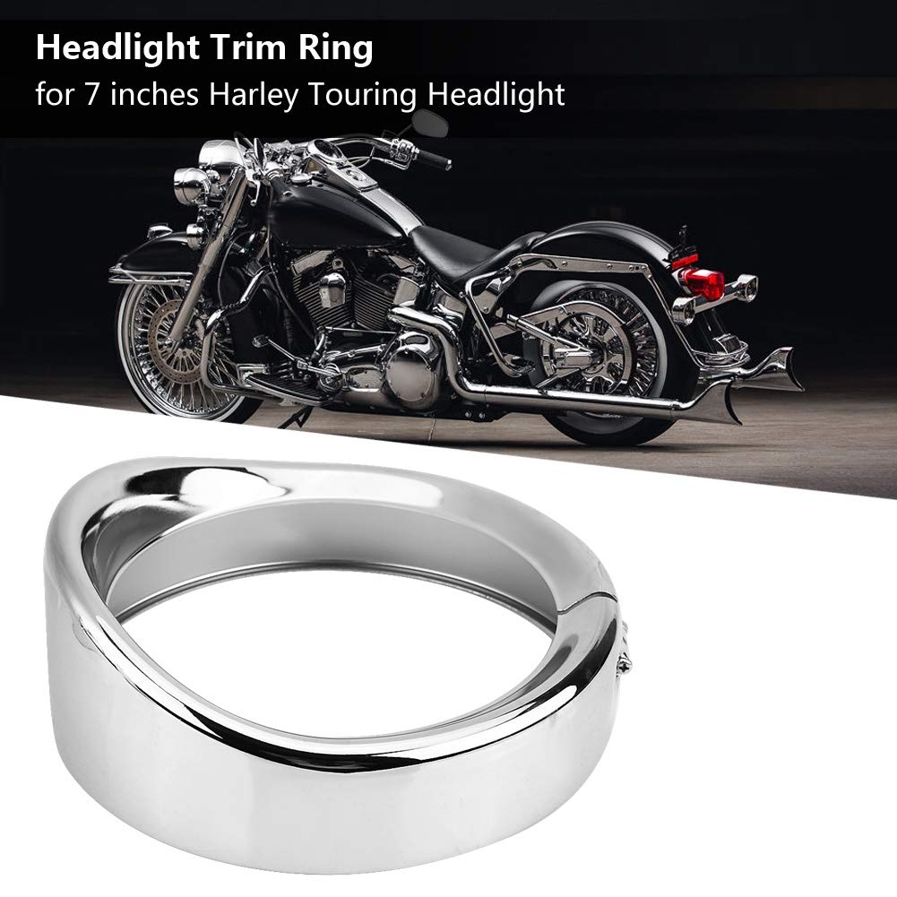 Qiilu 7 Zoll Scheinwerfer Zierring, Visier Scheinwerfer Licht Beauty Cover