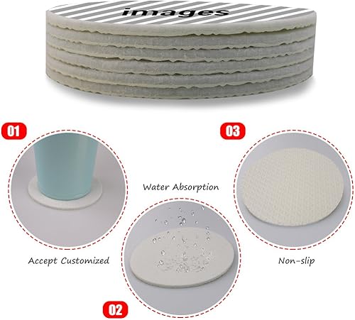 Miniatura 3 de Posavasos absorbentes para bebidas Mandala, 6 unidades, redondos, antideslizantes, resistentes al calor, para decoración del hogar