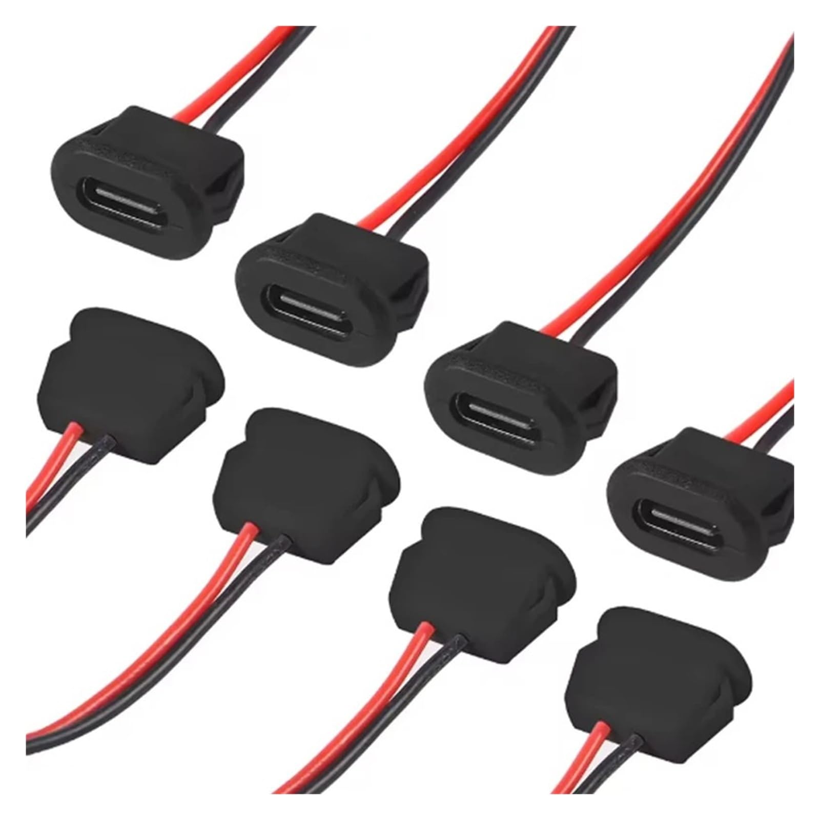 Złącze USB C żeńskie gniazdo 3 A Fast Charging Port Connector with Clip Mount (5 szt.)