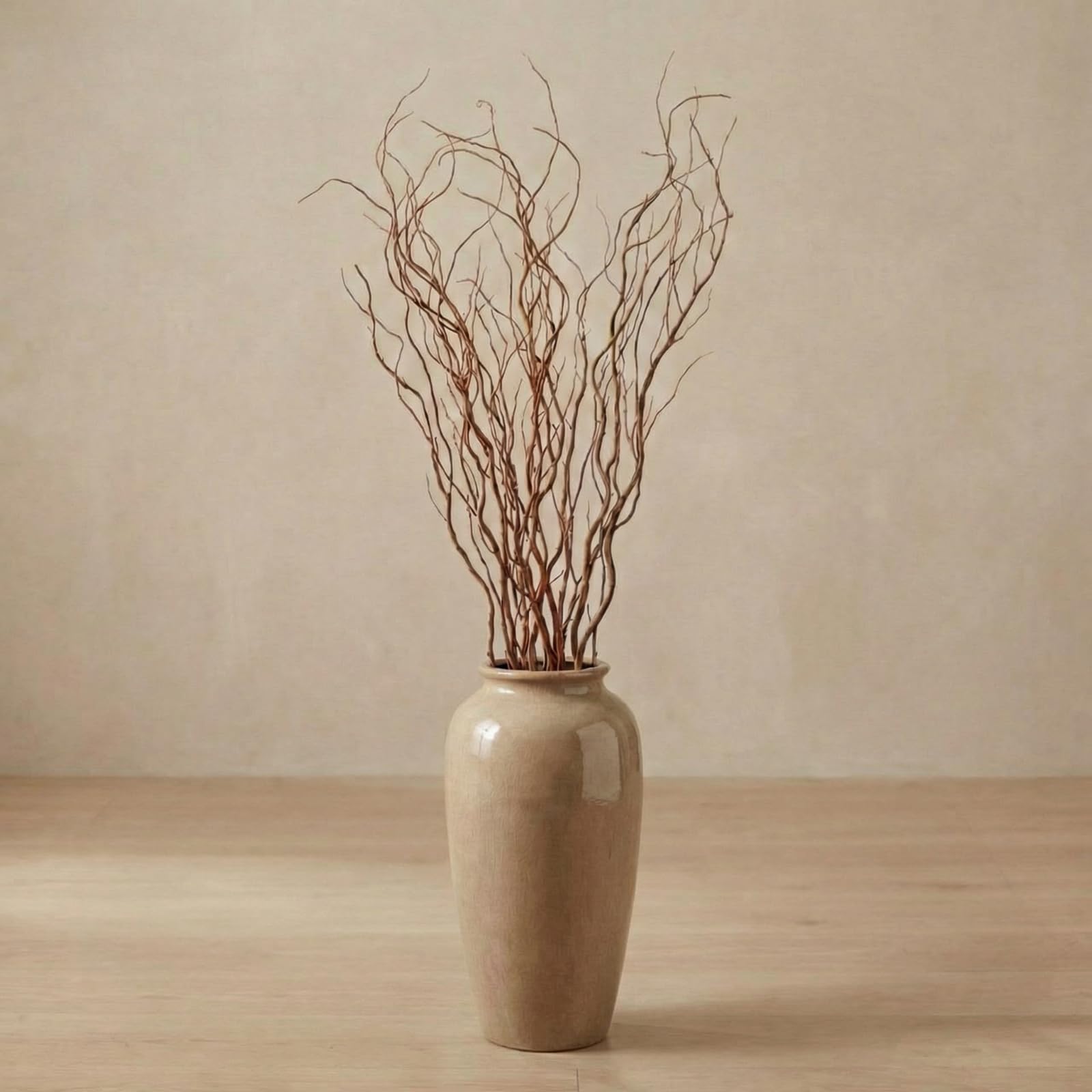 Thiccywoov 12 Pcs Real Dried Willow Branches 38 Inches Natural Curly