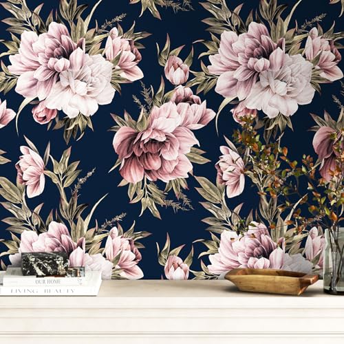 Papier peint floral foncé de qualité premium pour meuble et dressing - 5