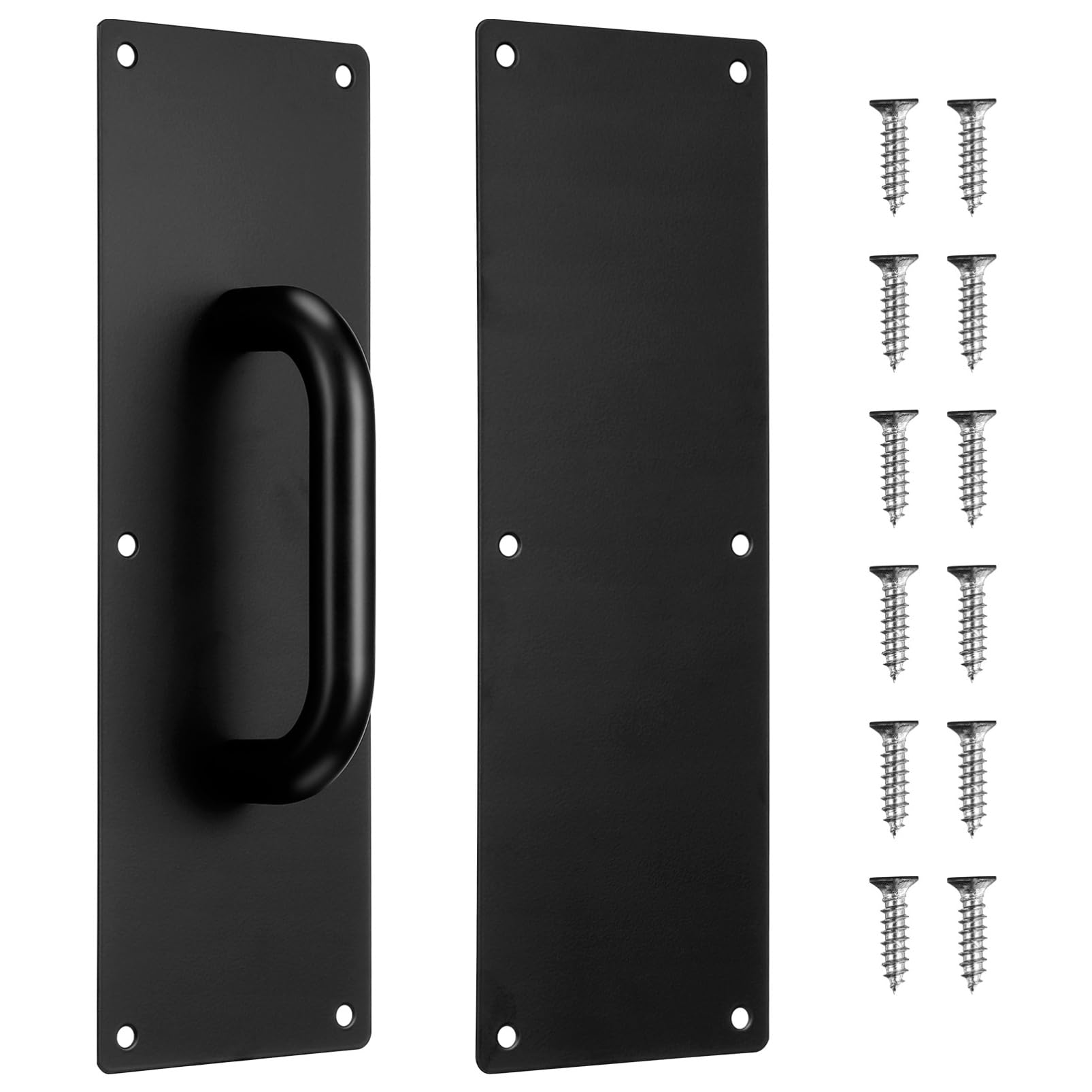 Plaque de traction de porte anti-usure en acier inoxydable robuste avec vis lot de 2