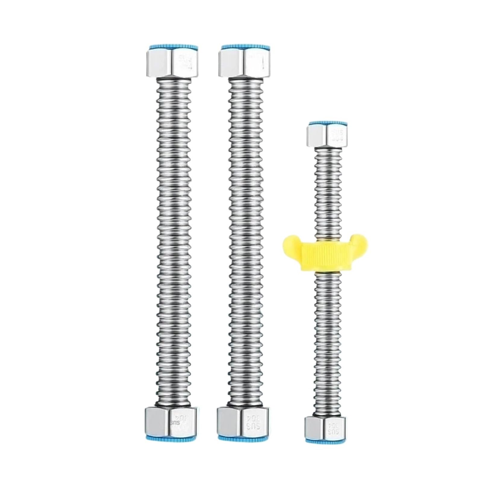 Tubo flessibile for l'acqua intrecciato da 1/2" for lavabo e WC in acciaio inossidabile 304, tubo corrugato for il collegamento del riscaldatore del bagno con chiave inglese(200cm)