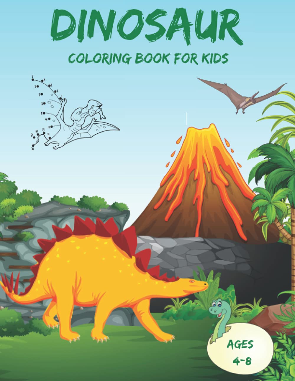 Dinosaur Dot to Dot Coloring Book for Kids Ages 4-8: Easy & Fun Connect the Dots Dinosaur Coloring Book for Kids | Great Gift for Boys & Girls (Activity Book for Kids)