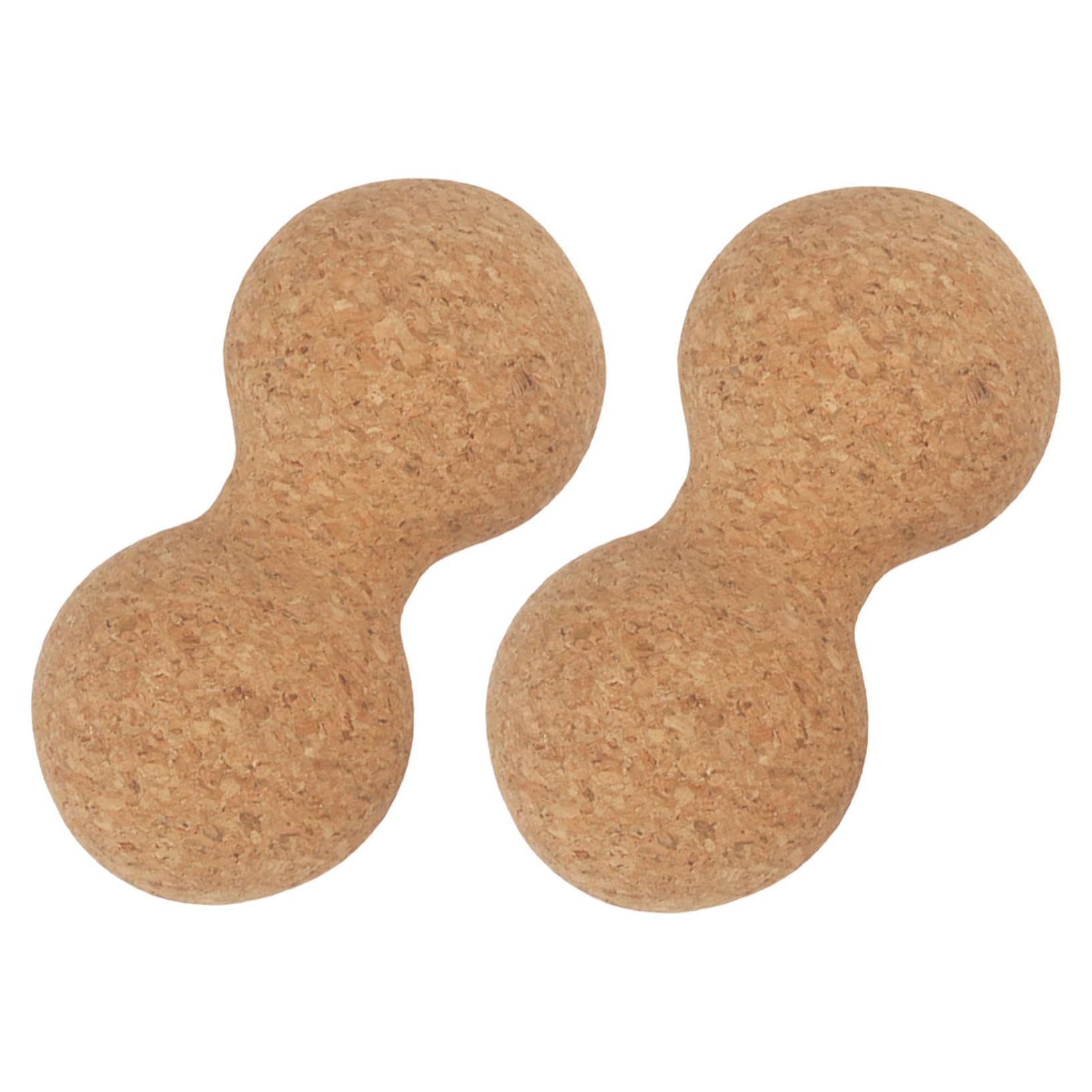Pelota de Masaje de Maní de Corcho, 2 Piezas, para Pies y Piernas | Antideslizante, Ligera y Compacta, para Fitness y Ejercicios de Recuperación, Color Caqui
