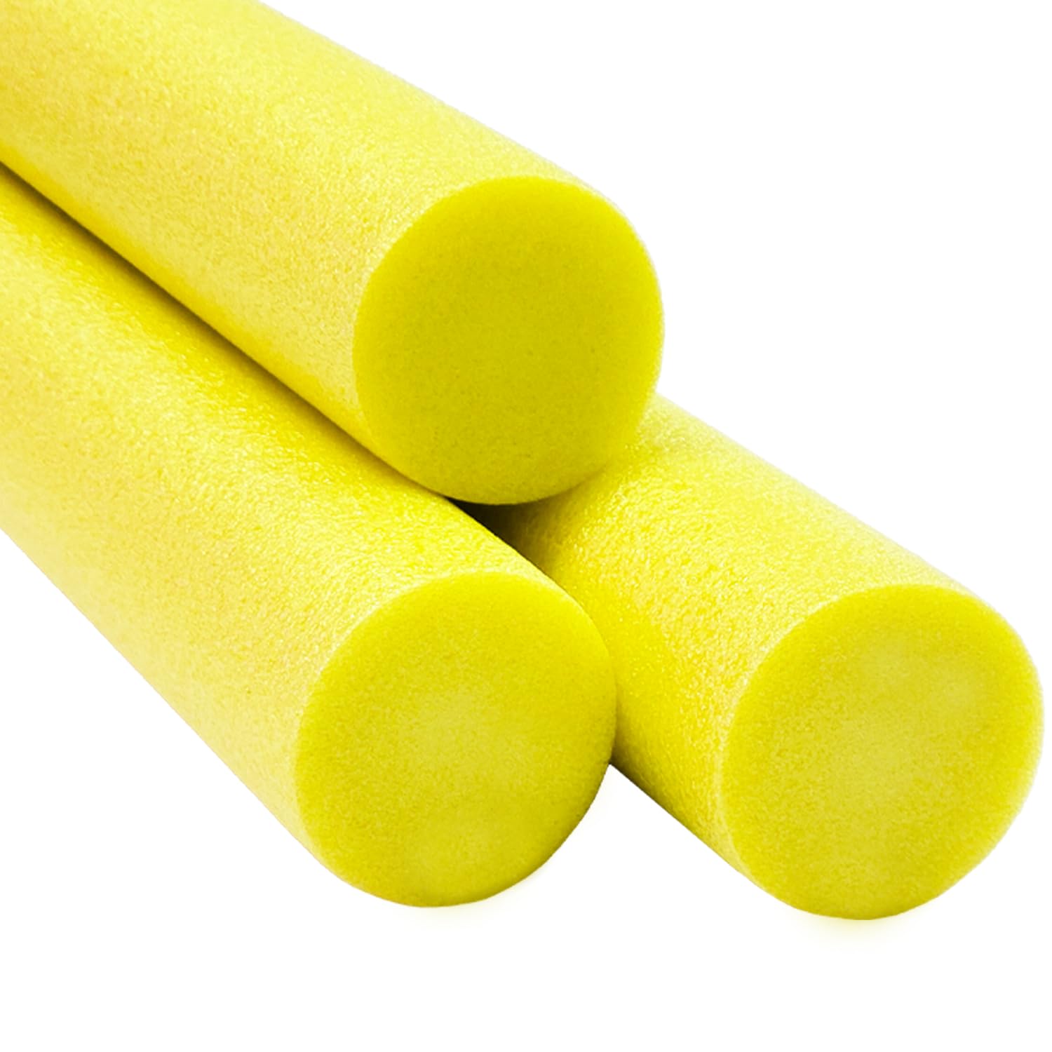Chochkees Yellow Pool Noodles Swimming Solid Core Foam Tube, Floating Thick Noodles for Floating, Pool Accessories, 52"