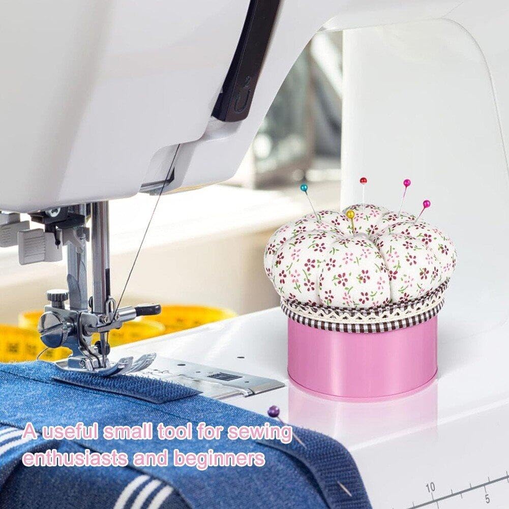 Coussin à épingles En Forme De Citrouille Avec Boîte De Rangement En Fer Blanc Avec Joli Support Pour Aiguilles à Coudre Pour Loisirs Créatifs, Accessoires De Couture