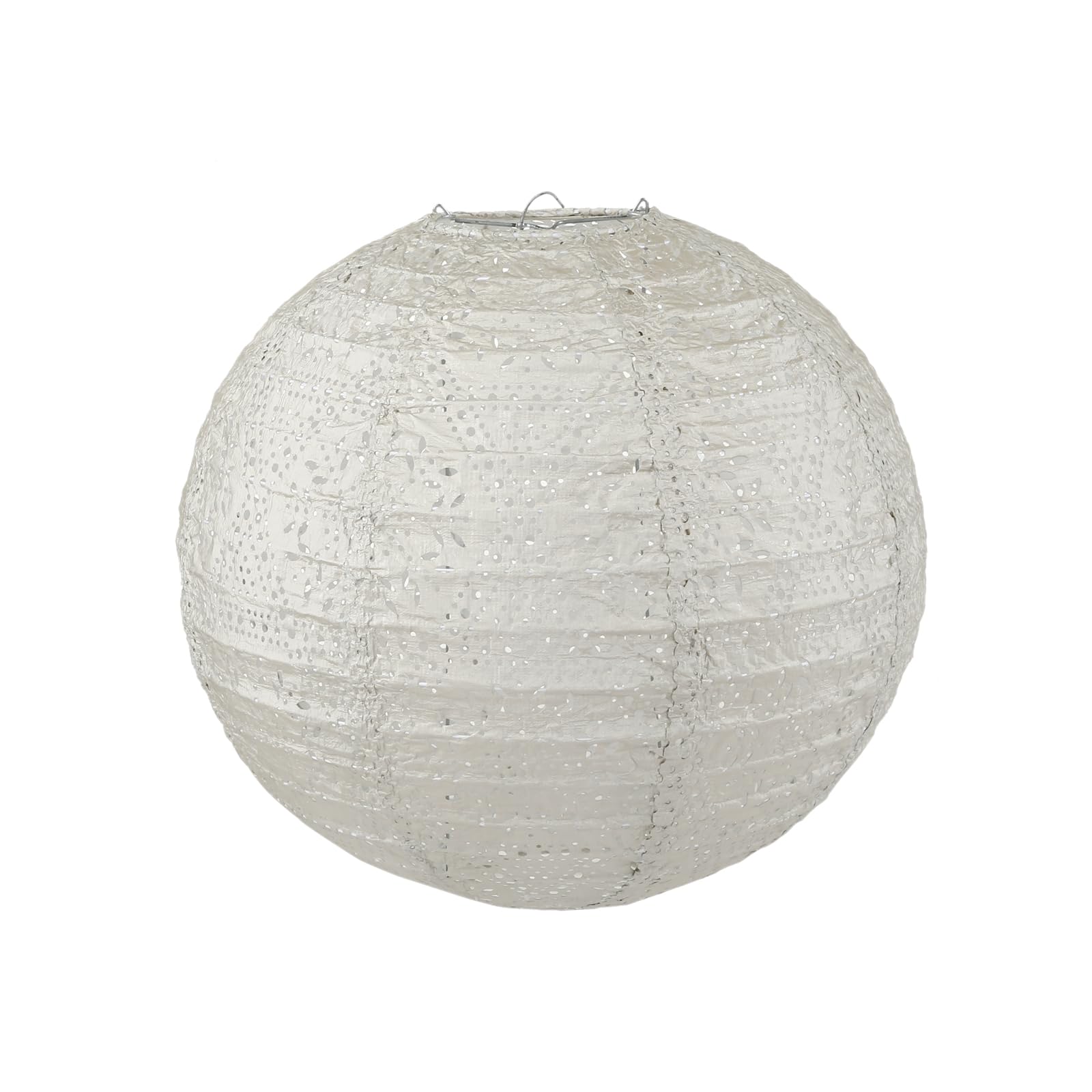 LIHAO 12 Inch Chinese Paper Lantern, Hollow Out Hanging Lantern for Home Garden Indoor Outdoor Decorations, Handmade with Waterproof Tyvek Fabric (Without Light)