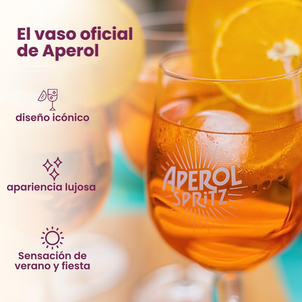 Aperol Spritz - Vasos (450 ml, 6 unidades)