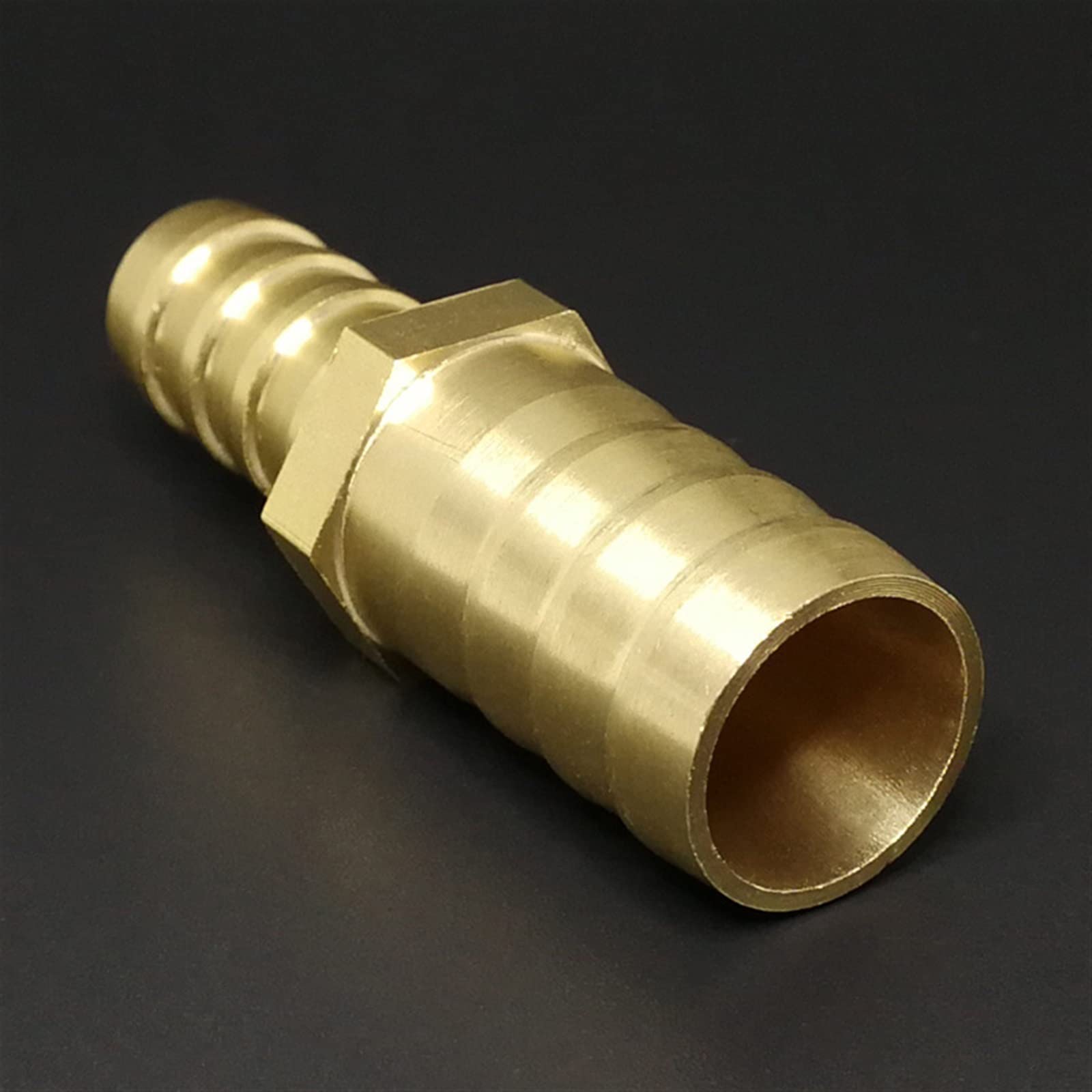 Schlauchanschluss mit Widerhaken, Kupplungsstecker, 4 STÜCKE Messing Gerade Schlauch Rohrverschraubung Gleich Barb Reduzierung Joint Gas Kupfer Stacheldraht Koppler Stecker Adapter(Size:12mm 14mm)