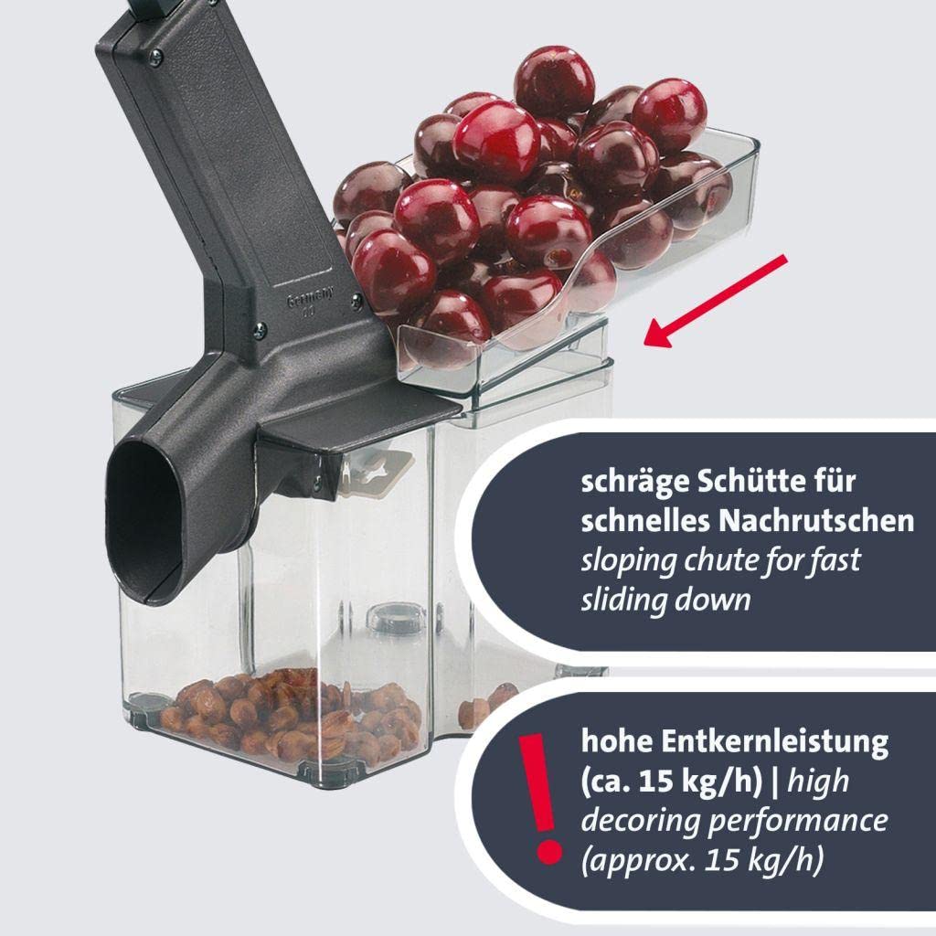 Snocciolatore Ciliegie Westmark Dark Edition | Alluminio E Acciaio | Capacità 15 Kg/h | Made In Germany