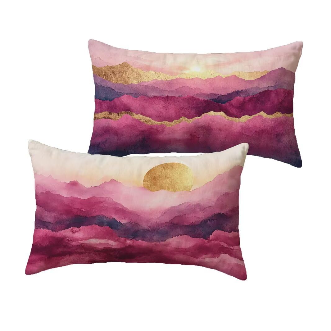 Coussin extérieur imperméable 30x60 cm rectangulaire en velours or pour salon de jardin