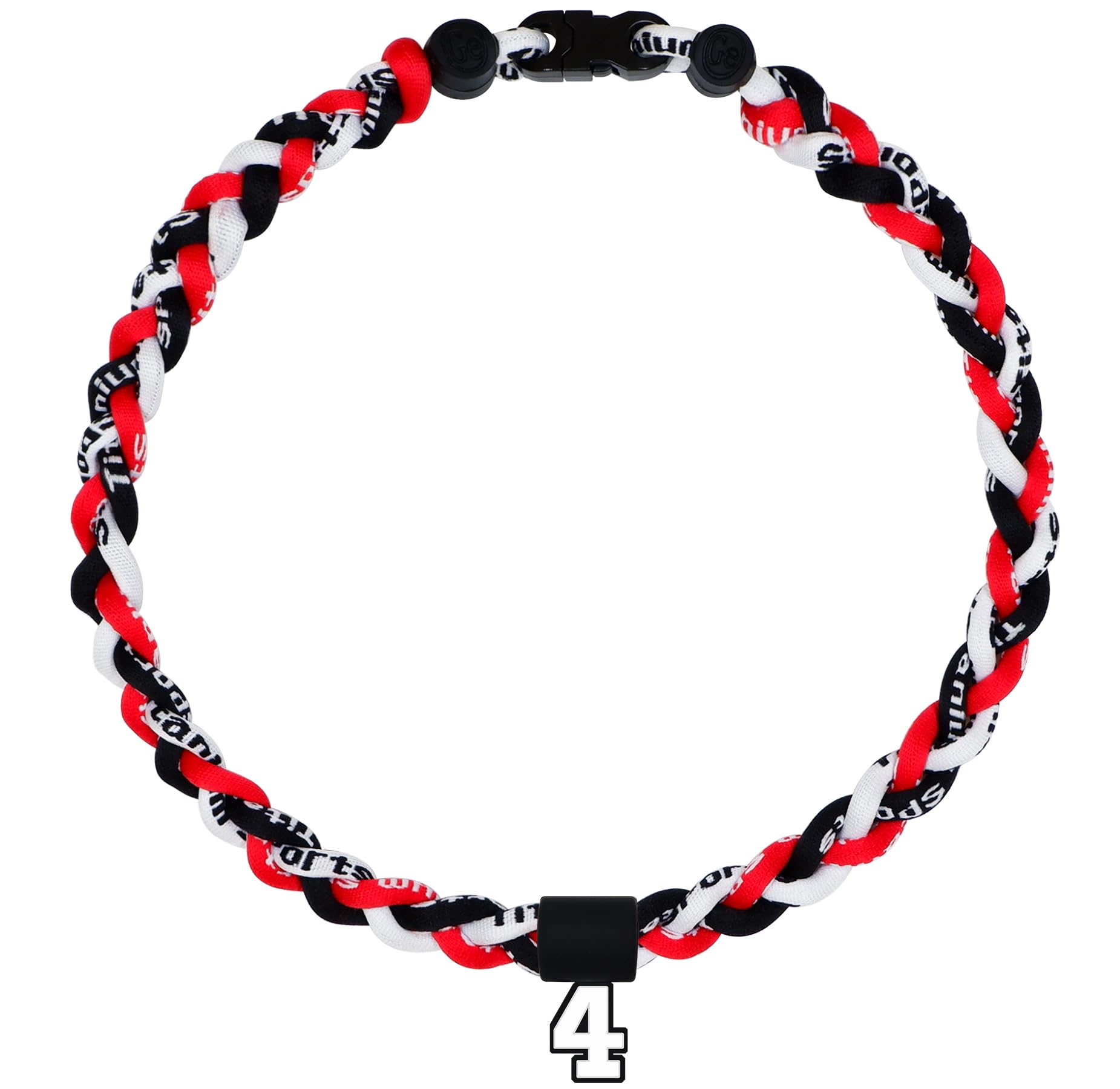 SUPBOMM Baseball Rope Necklaces, League Team Colors Braided Necklace with Number Pendant, Baseball Team Gifts