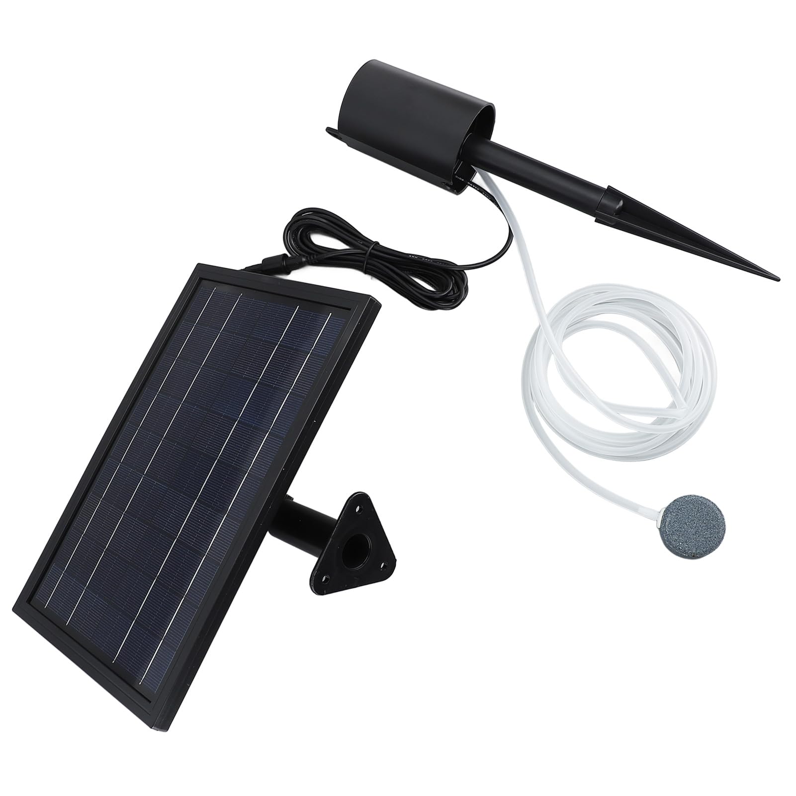 Aireador Solar para Estanques, 10V 8W Aireador Solar Oxigenador de Pecera 3 Modo Aireador Solar, Bomba Aire para Acuario Exterior con 2 Piedras de Burbujas de Aire Estanque pequeño