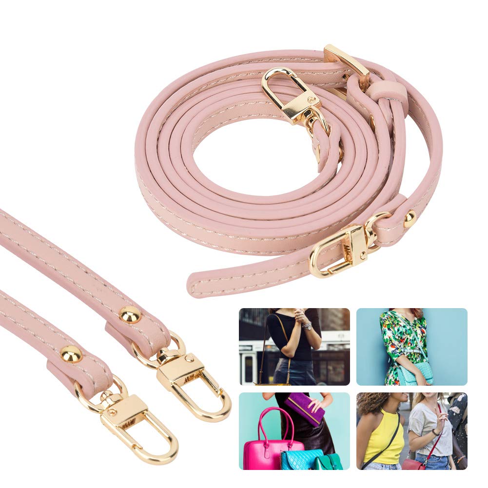 Verstelbare vervangende riem van PU-leer voor dames, 90-125 cm, vervangende riem voor tas met gouden karabijnhaak, riem voor crossbody / tas, 2,5 cm