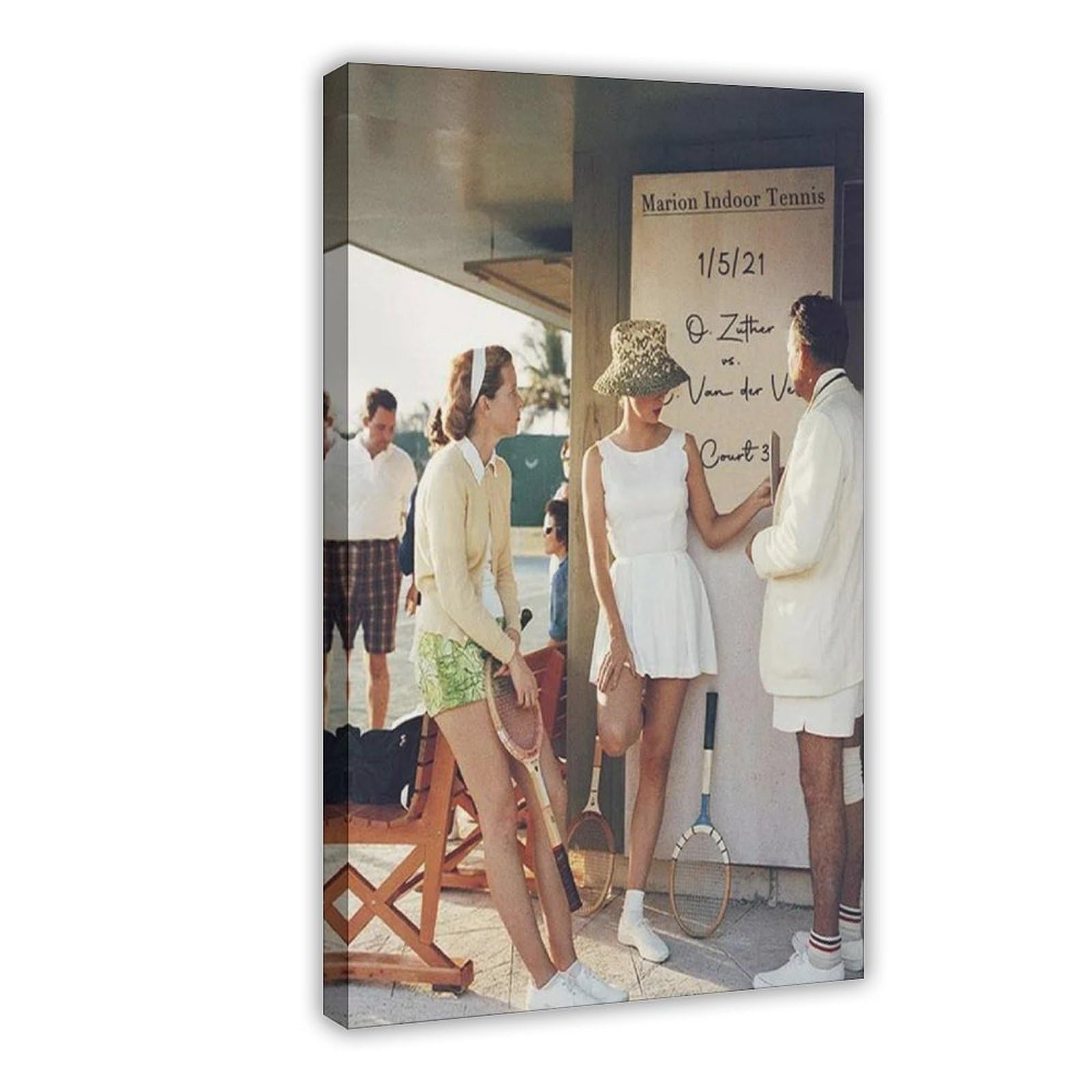 Nffbgfd Tennis In The Bahamas Print Canvas Poster Bedroom Decor Landscape Decor Gift 16X24inch(40X60cm)