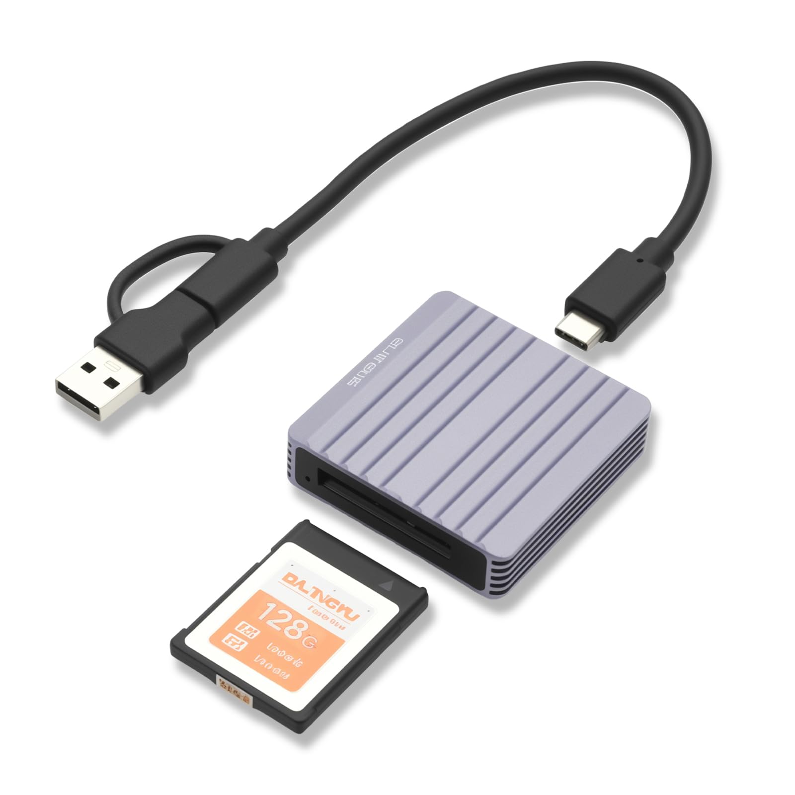 ELUTENG CFexpress Type B カードリーダー 最大10Gbps メモリーカードリーダー USB-C/USB-A 2-in-1 2TB 大容量 USB3.2 ケーブル付属 タイプ B CFexpress アダプター Windows/Mac/Linux対応