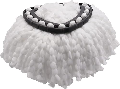 Miniatura 5 de Paquete de 4 cabezales de repuesto compatibles con la mopa giratoria O-Ceda EasyWring, repuesto de mopa giratoria de microfibra, fácil limpieza,