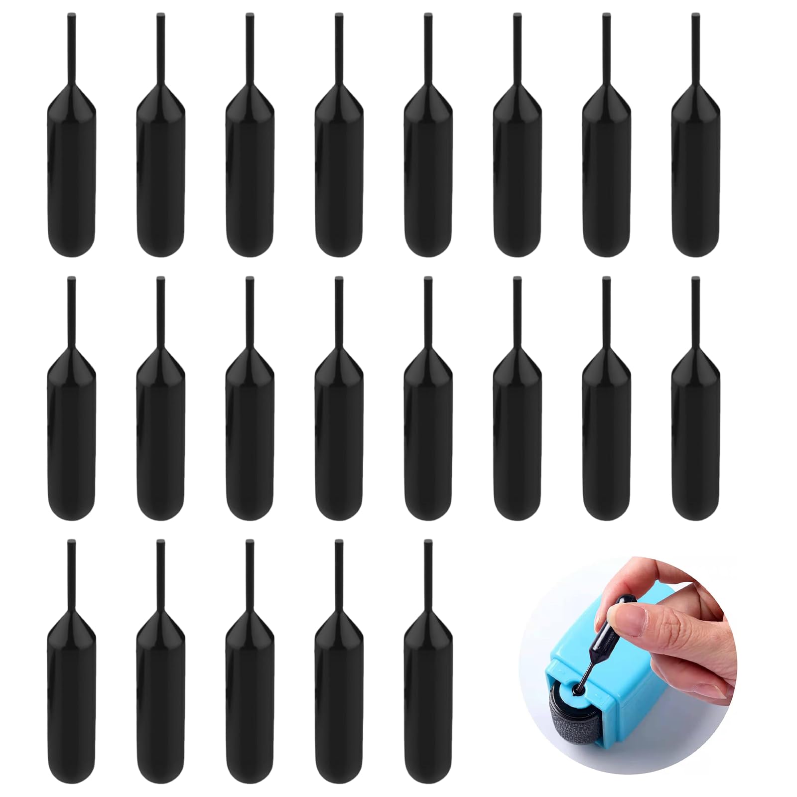 Uoxmiy Black 21 Pcs Confidential Roller Stamp Ink Refills Data Defender Roller Stamp Identity Theft Protection Security Inks For Personal Details Covering Home Office Use Bills Credit Cards Bank Statements
