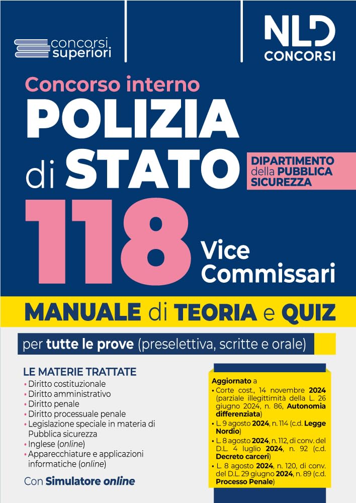 Concorso Interno Polizia Di Stato 118 Vice Commissari. Manuale Con Teoria E Quiz - 4