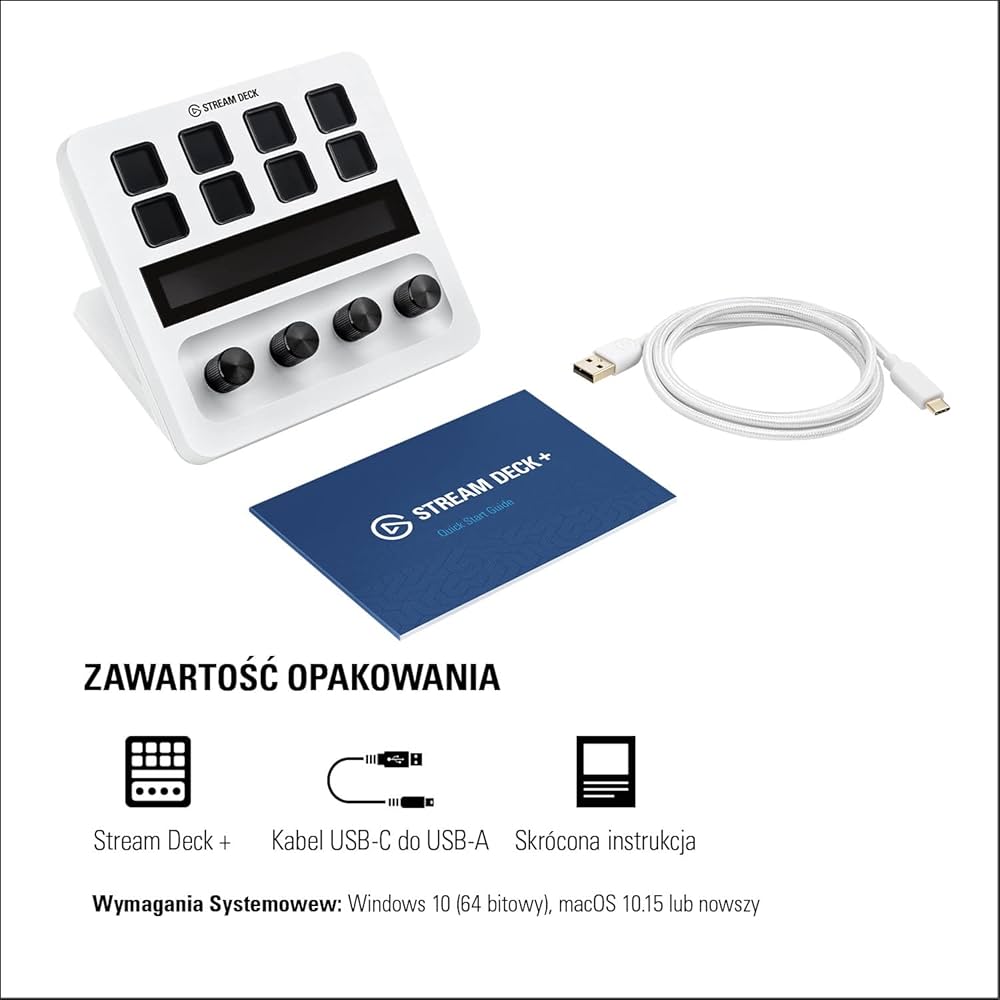 DTM・DAW Elgato Stream Deck + Elgato Stream Deck + White, mikser audio, produkcja na żywo