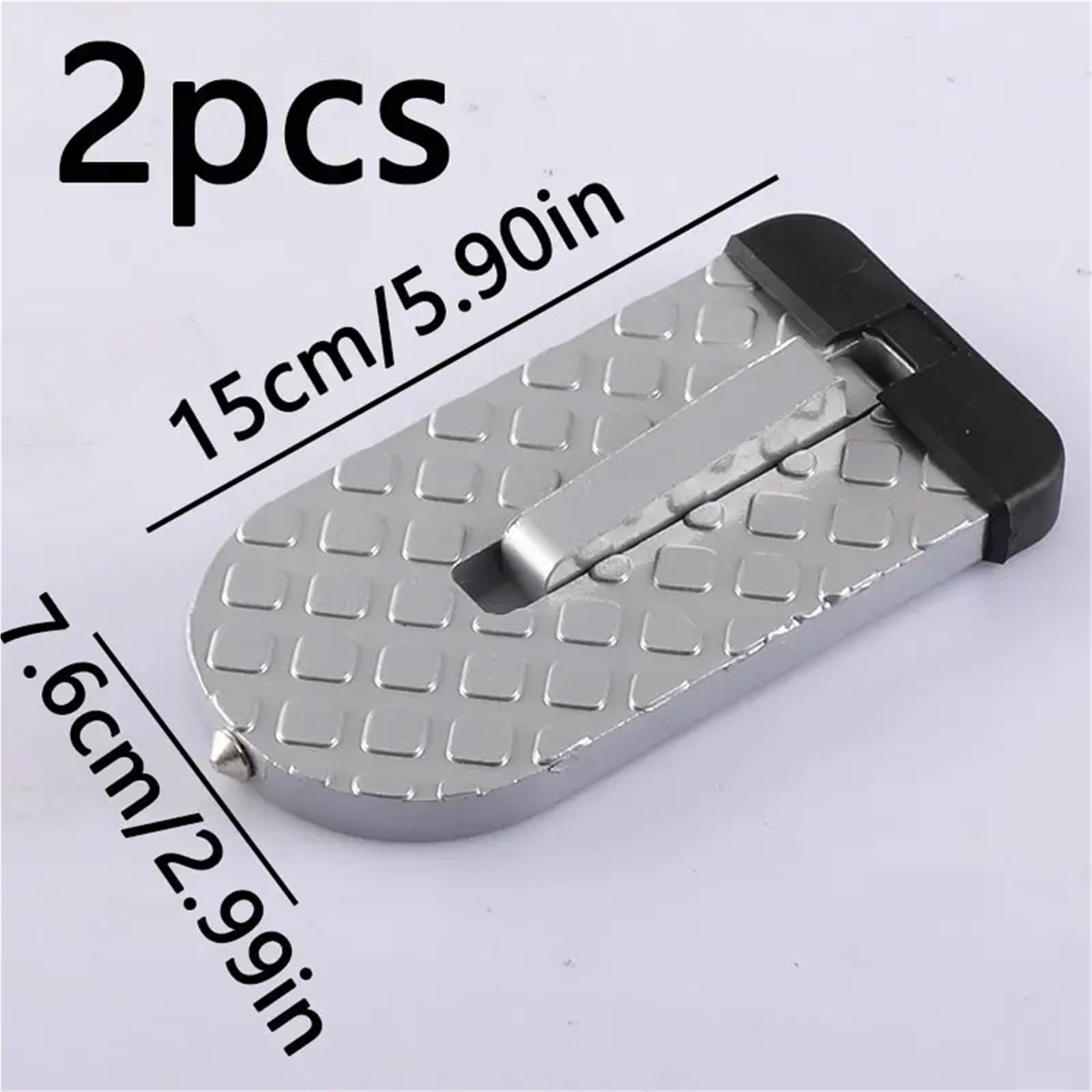 drabina dachowa auto Auto Gear Door Step Składany bagażnik samochodowy Step Wybijak do szyb Uniwersalny hak zatrzaskowy Pedał Młotek bezpieczeństwa(Silver 2pcs)