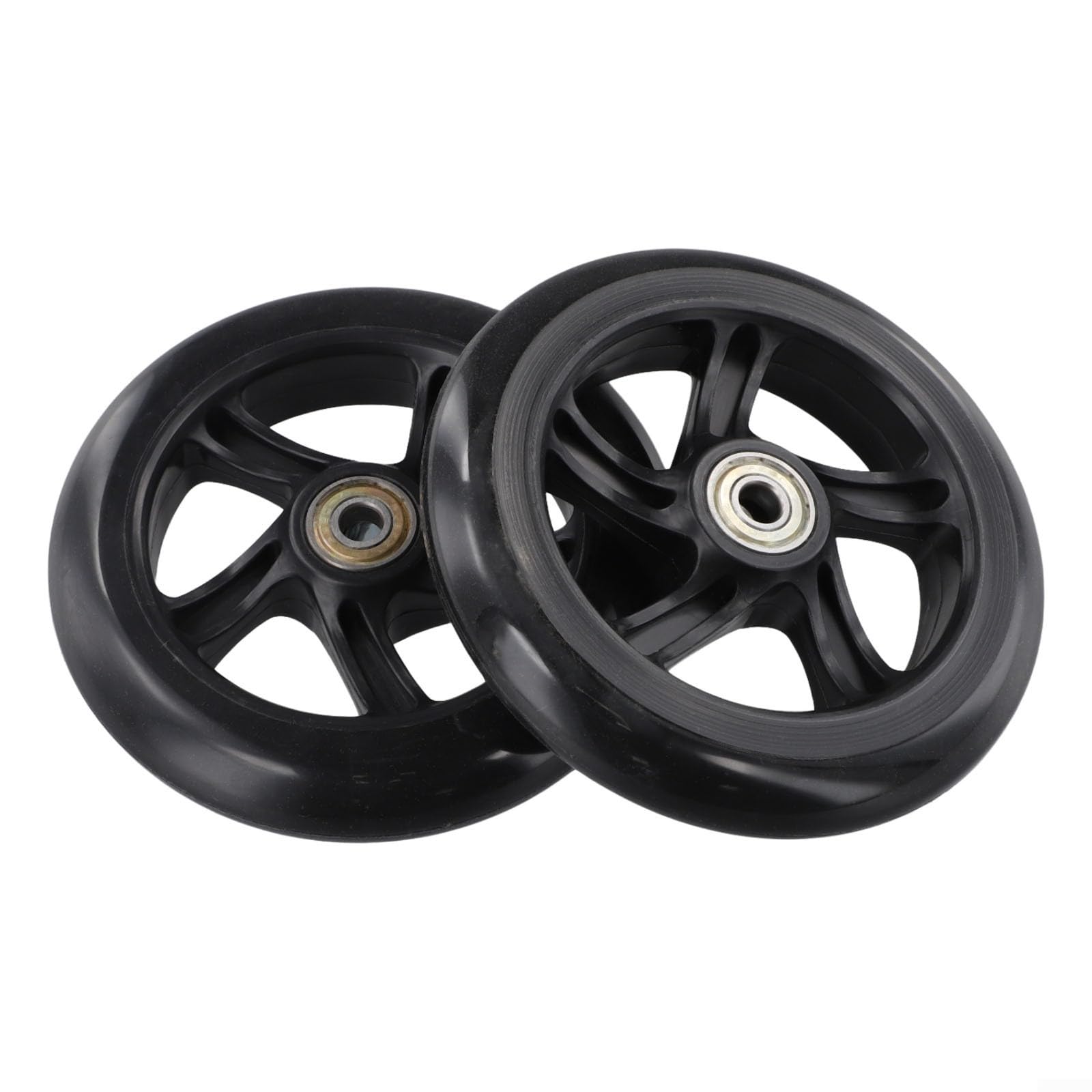 Roues silencieuses en polyuréthane avec roulements à grande vitesse, roulettes résistantes à l'usure pour patins à roulettes, mise à niveau de caddie, roues de meubles de 8 mm d'alésage (125 mm x 24