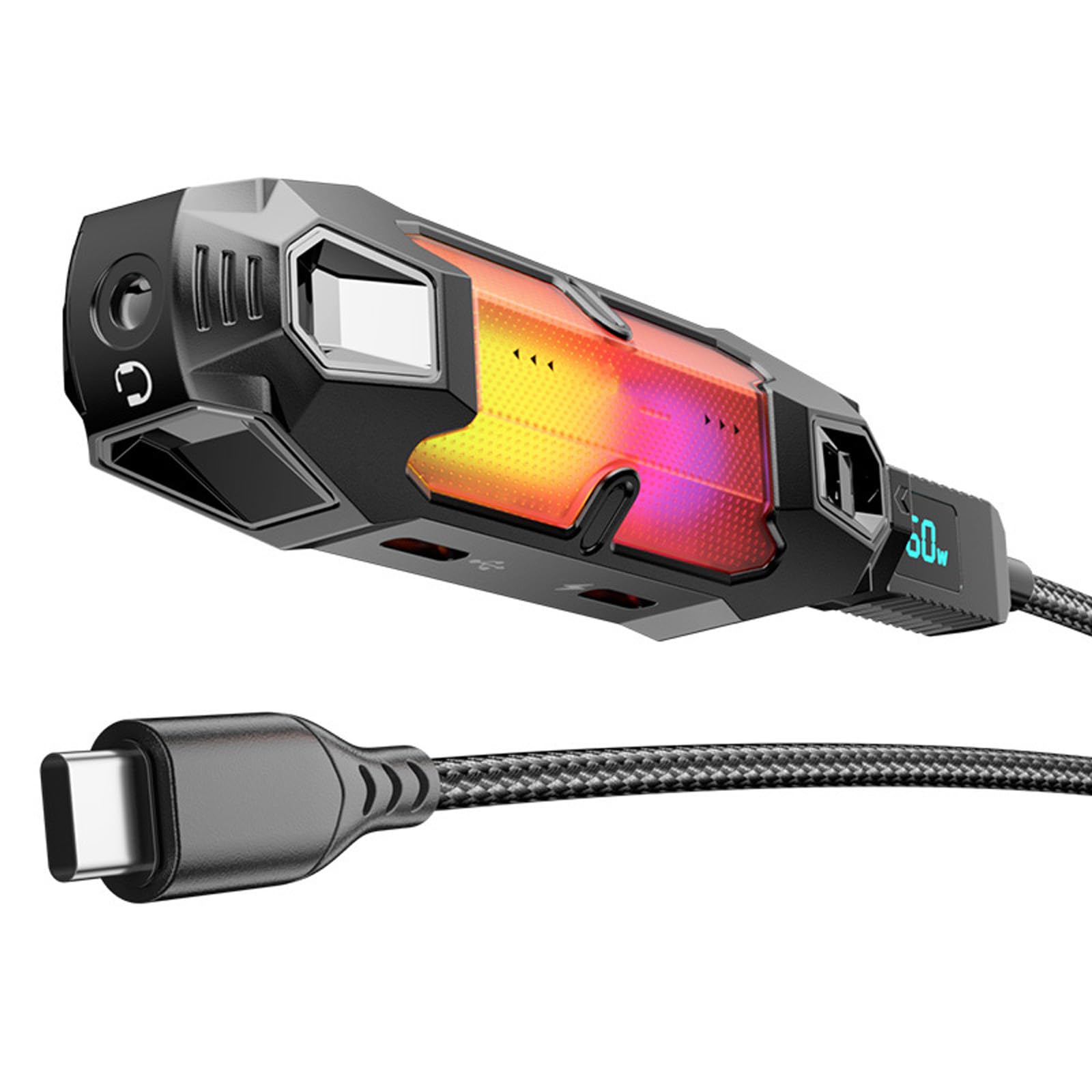 External Sound Card Adapter for Piva X41 USB C Devices 32bit 384kHz and PD60W Fast Charging for Gaming