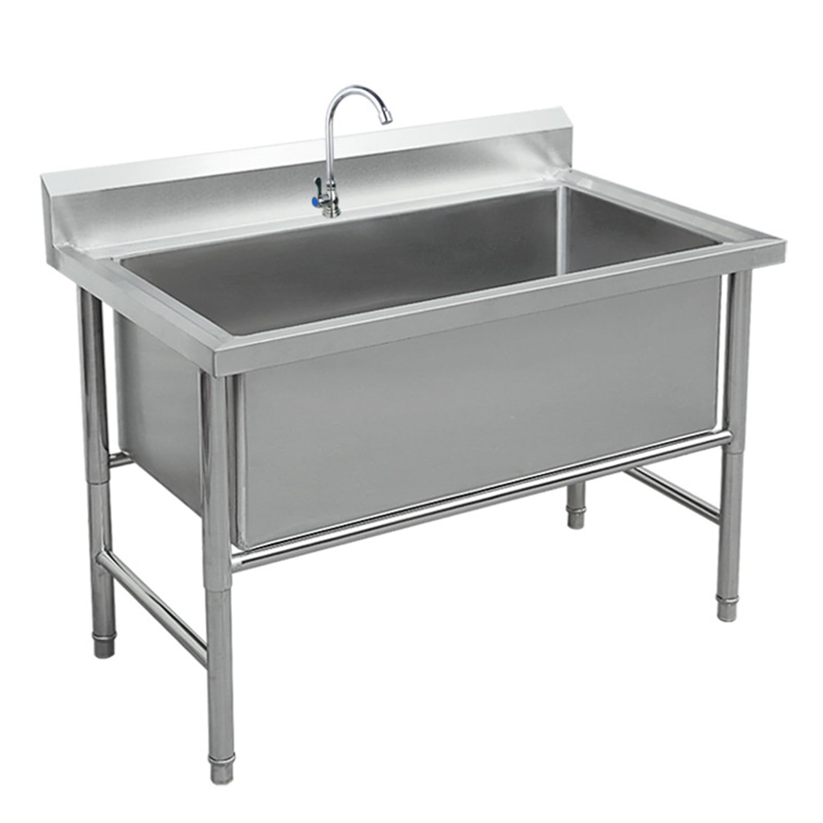 YNIYUJKL Deep Single Bowl Kitchen Sink,Workstation Kitchen Sink,Stainless Steel Sink Washing,Freestanding Commercial Sink,Industrial Sink,Laundry Room Sinks,Commercial Grade