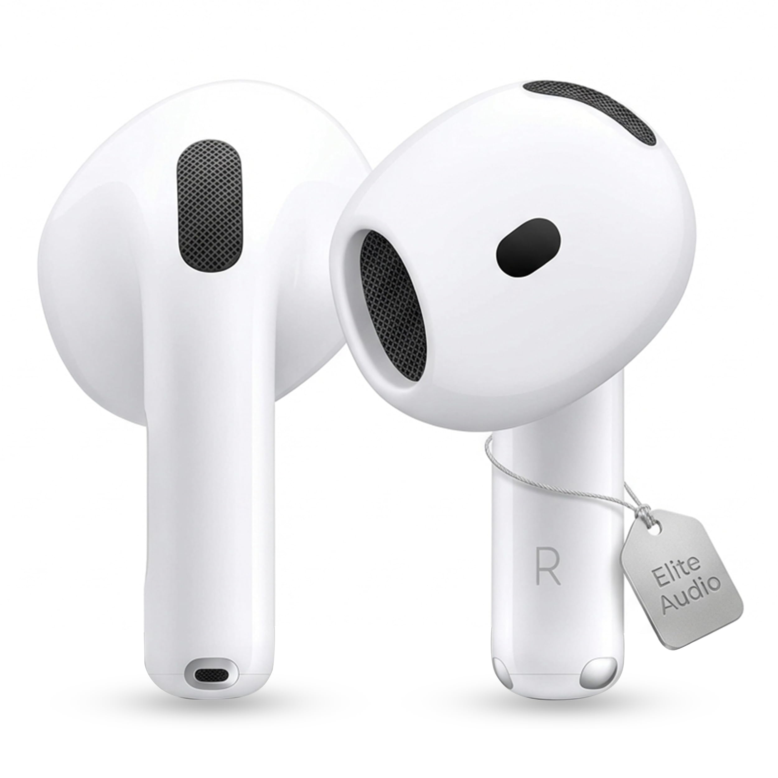 Wireless Earbuds 4 Bluetooth Headphones, Personalized Spatial Audio, Sweat and Water Resistant, USB-C Charging Case Up to 30 Hours of Battery Life