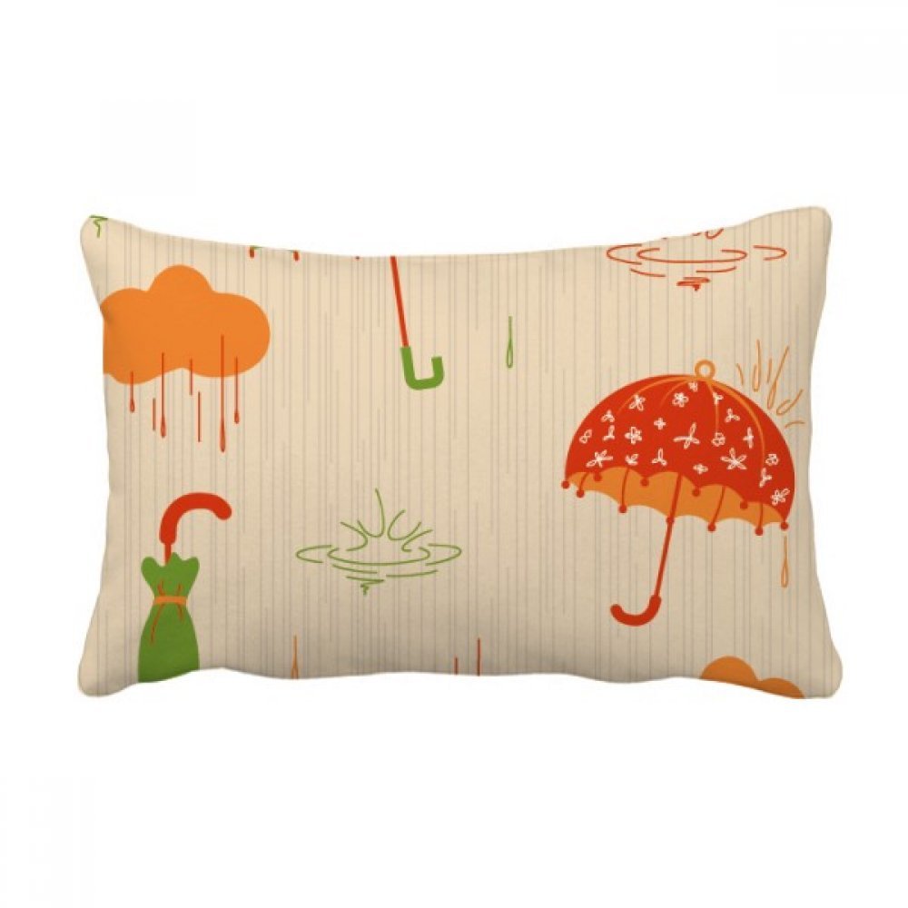 Coussin nuage parapluie goutte 40x60 cm multicolore pour canapé