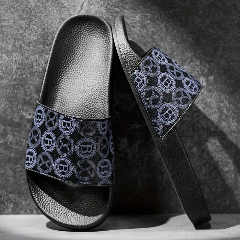 Men's Vintage Open Toe Breathable Slippers, Comfy Non Slip Durable Rubber Sole Casual Walking Shoes, Men's Slippers3