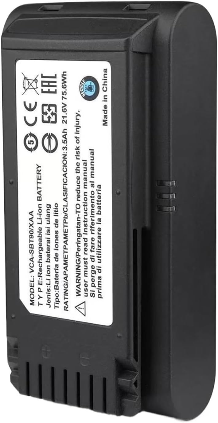 Vacuum Cleaner 3500mAh VCA-SBT90 Li-ion Battery. Compatible for Samsung Jet 60, Jet 70 75 75, Jet 90 90 Vacuum Cleaners