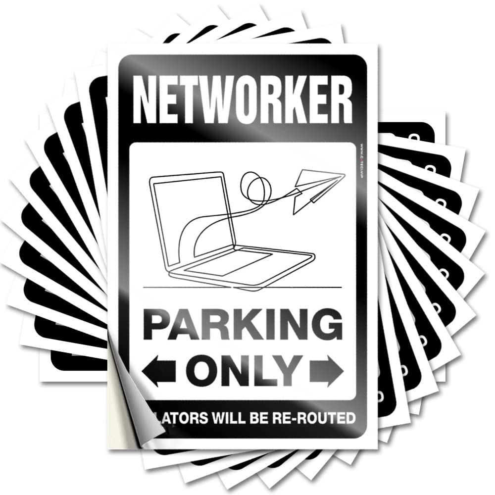 Networker Parking Only Sports Bar Decor Science DIY | Reading Tattoo Garage Removable Vinyl Sticker Decal(8X12CM)