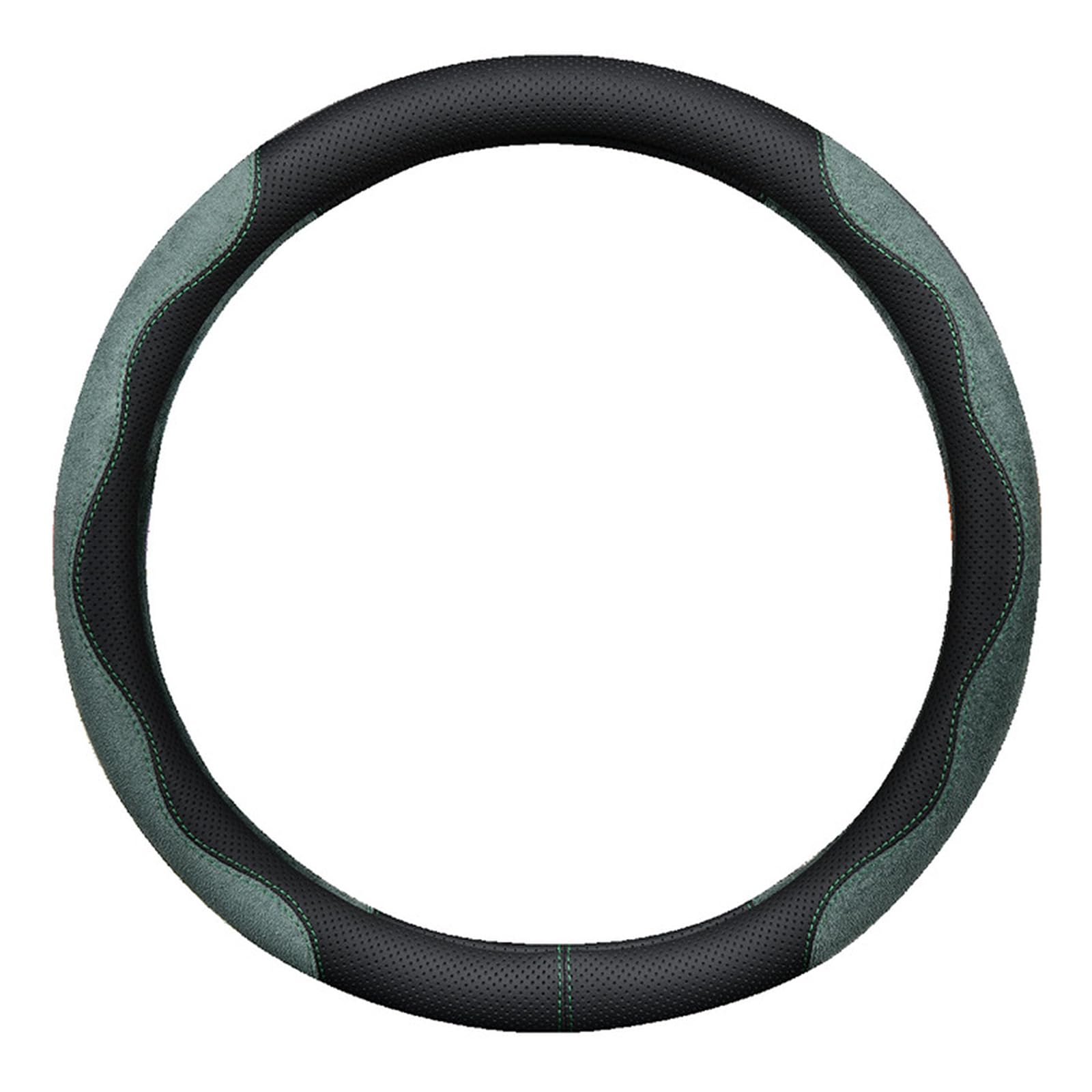 車 ハンドルカバー かっこいい ステアリングカバー 軽自動車 レザー 事故防止 滑らない (グレー) sサイズ