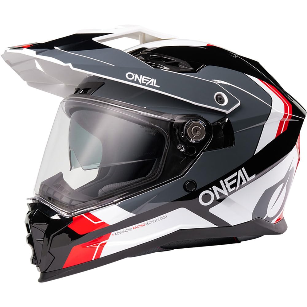 Oneal D-SRS NOMAD Casco da enduro, nero/bianco/rosso, M (57/58)