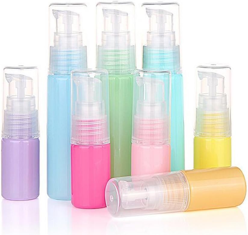 6Pcs Macaron Color Empty Refillable Cream Lotion Pump Bottle Portable