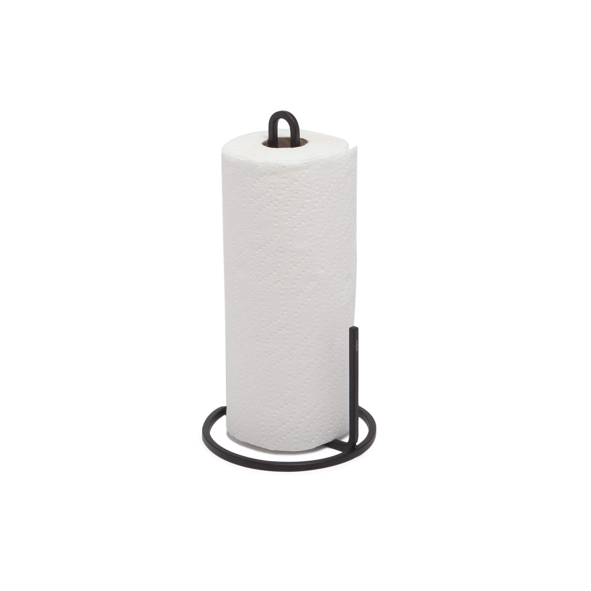 Umbra Porte-Serviettes Squire Moderne En Métal Noir - Design Graphique, Séparateur & Poignée Intégrée, Format Compact