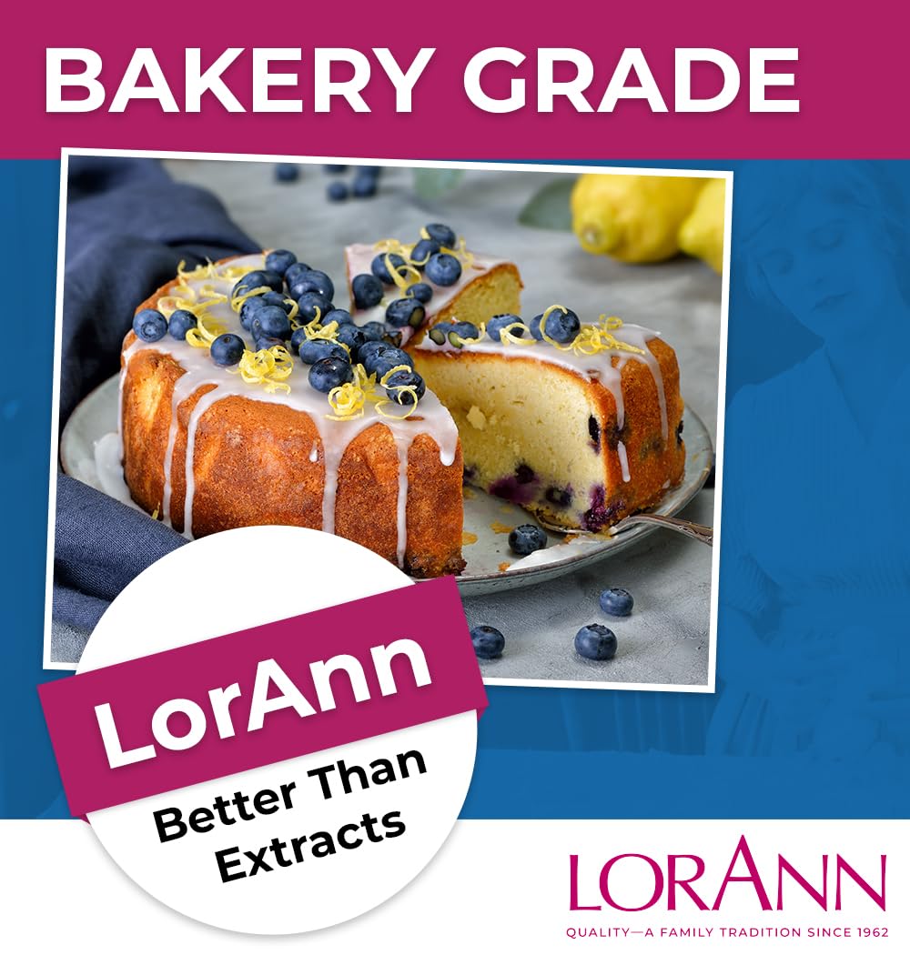 Lorann Oils Blueberry Bakery Emulsion: Realistic Blueberry Flavor, Perfect for Elevating Berry Notes in Baked Goods, Gluten-Free, Keto-Friendly, Blueberry Extract Substitute Essential for Your Kitchen