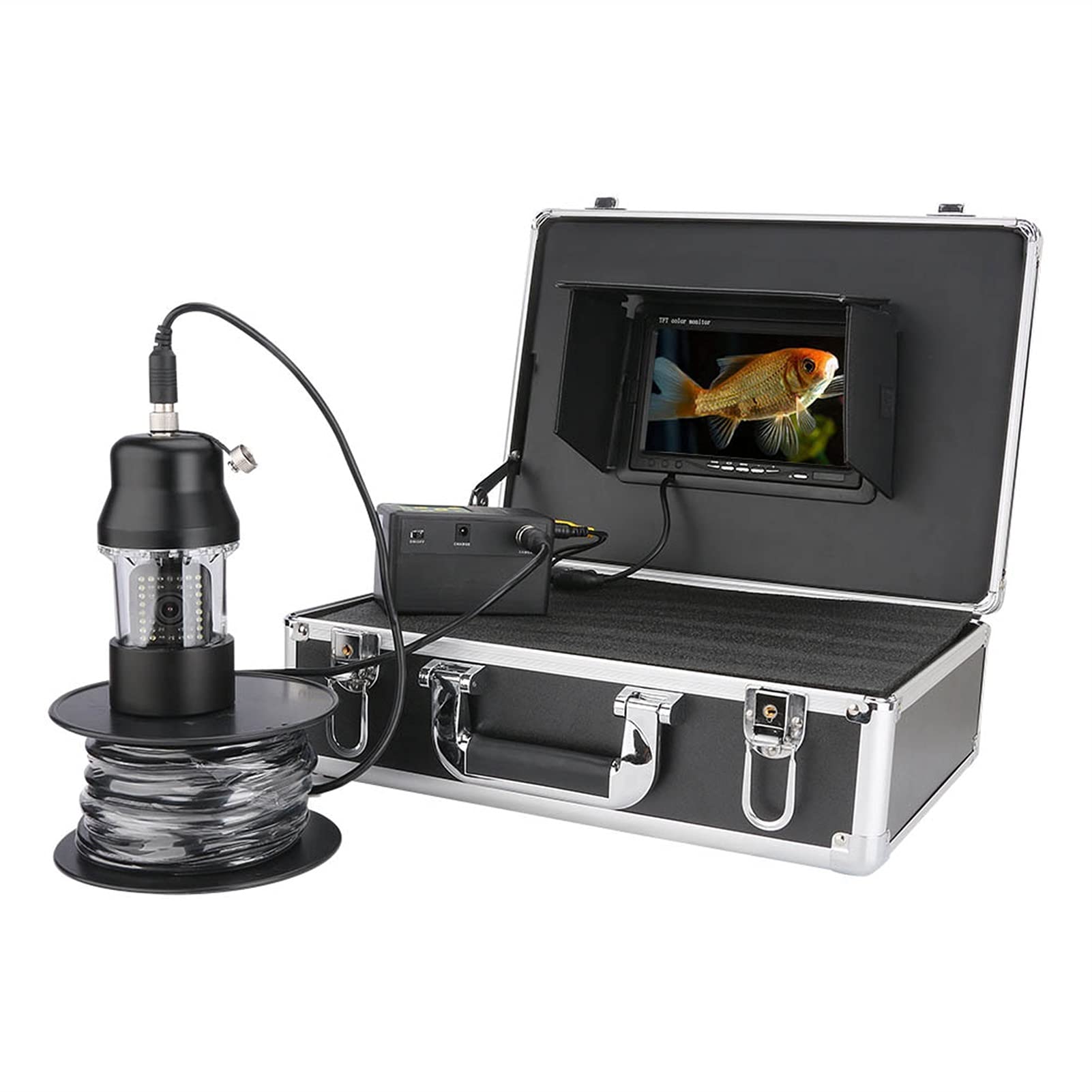 7-Zoll-Unterwasser-Fischerei-Videokamera-Fischfinder 38 LE. DS 360 Grad rotierende Kamera 20m 50m 100m Multifunktion(38 LEDs 20M Cable)